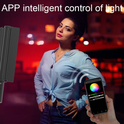 24W 72 LEDs Handheld Full-color RGB Stick Light Photography Light with Barndoor, LP600