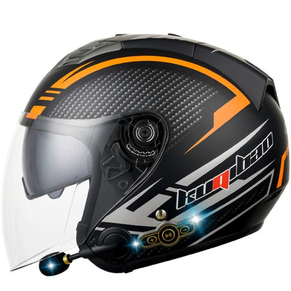 KUQIBAO Motorcycle Smart Bluetooth-compatible Sun Protection Double Lens Safety Helmet, M, L, XL, XXL