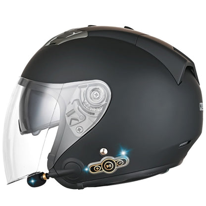 KUQIBAO Motorcycle Smart Bluetooth-compatible Sun Protection Double Lens Safety Helmet, M, L, XL, XXL