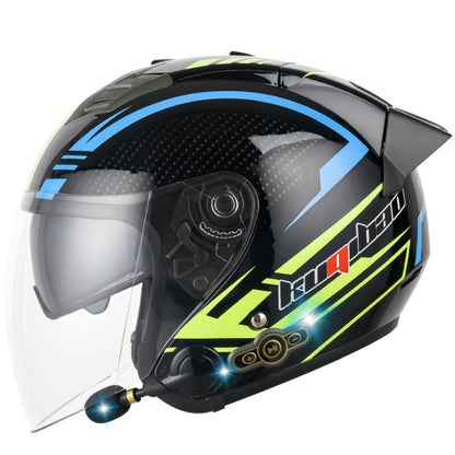 KUQIBAO Motorcycle Smart Bluetooth-compatible Sun Protection Double Lens Safety Helmet, M, L, XL, XXL