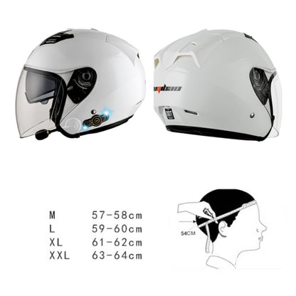 KUQIBAO Motorcycle Smart Bluetooth-compatible Sun Protection Double Lens Safety Helmet, M, L, XL, XXL