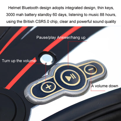 KUQIBAO Motorcycle Smart Bluetooth-compatible Sun Protection Double Lens Safety Helmet, M, L, XL, XXL
