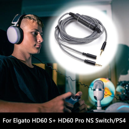For HD60 S+ Chat Link Pro Mobile Game Projection Cable Voice Party Live Recording Audio Cable, ZS0248 Black
