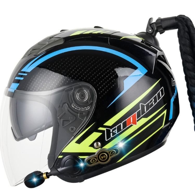 KUQIBAO Motorcycle Bluetooth Headset Double Lens Helmet With Braid, M, L, XL, XXL