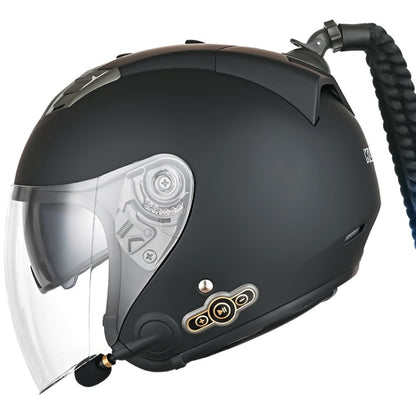 KUQIBAO Motorcycle Bluetooth Headset Double Lens Helmet With Braid, M, L, XL, XXL