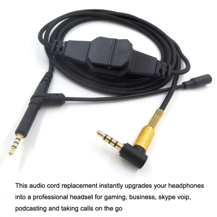 For BOSE 700 / QC25 / QC35 / OE2 3.5mm to 2.5mm Gaming Headset Audio Cable, ZS0213 Black