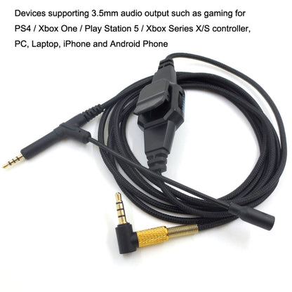 For BOSE 700 / QC25 / QC35 / OE2 3.5mm to 2.5mm Gaming Headset Audio Cable, ZS0213 Black