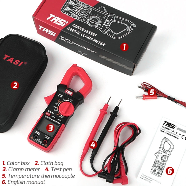 TASI TA8315B Clamp Type Multimeter High Precision Digital Ammeter, TA8315B