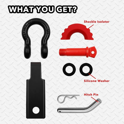 Solid Trailer Arm Off-Road Vehicle Rear Bumper Modified Traction Connector, Red, Black Red, Black Yellow
