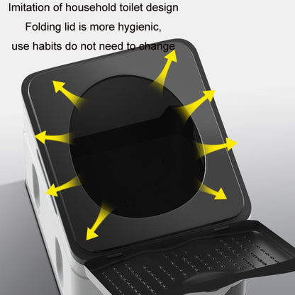 Car Folding Portable Toilet Outdoor Emergency Mobile Toilet, Dark Grey, Army Green, Pure Black