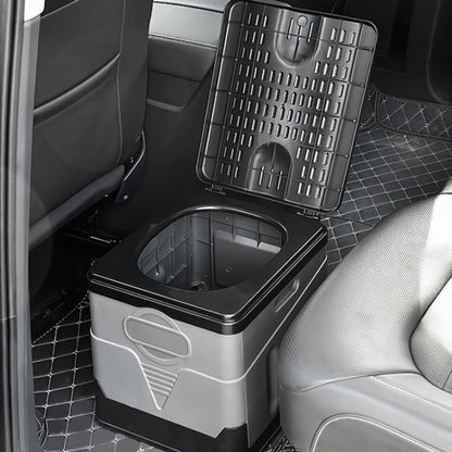 Car Folding Portable Toilet Outdoor Emergency Mobile Toilet, Dark Grey, Army Green, Pure Black