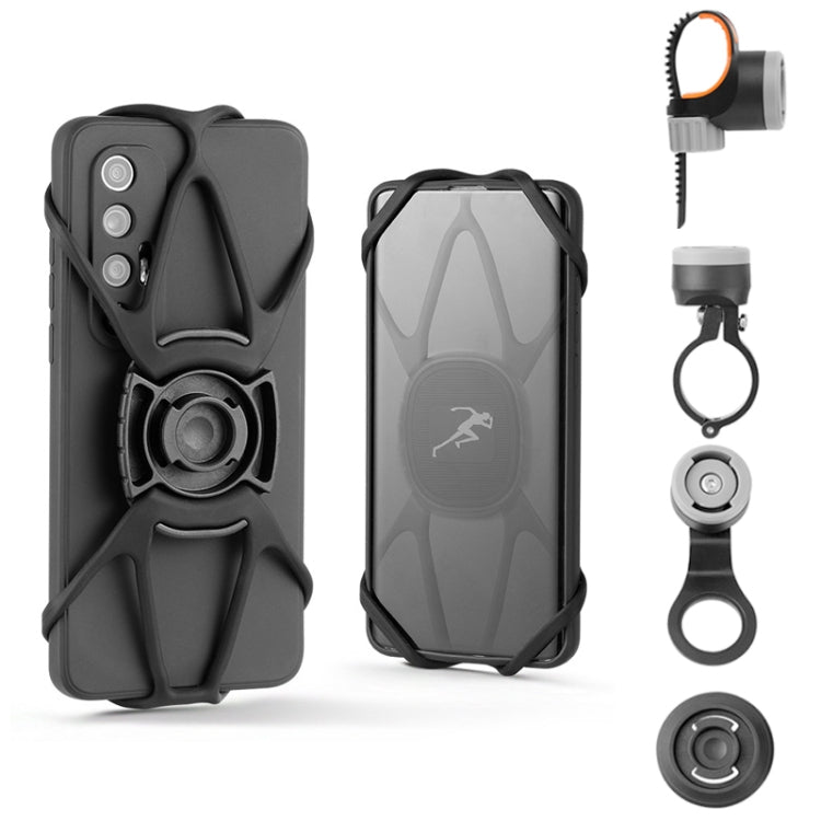 Bike Anti-vibration Silicone Cycling Fixed Mobile Phone Bracket, Strap Style, Handlebar Style