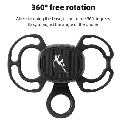 Bike Anti-vibration Silicone Cycling Fixed Mobile Phone Bracket, Strap Style, Handlebar Style