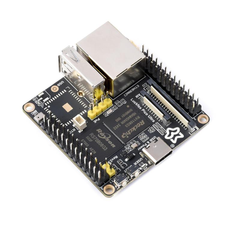 Luckfox Pico Ultra W RV1106G3 1TOPS Mini Linux Development Board Integrated Processor with Wi-Fi/No PoE, Without Screen, 480x480 Touch Screen, 720x720 Touch Screen