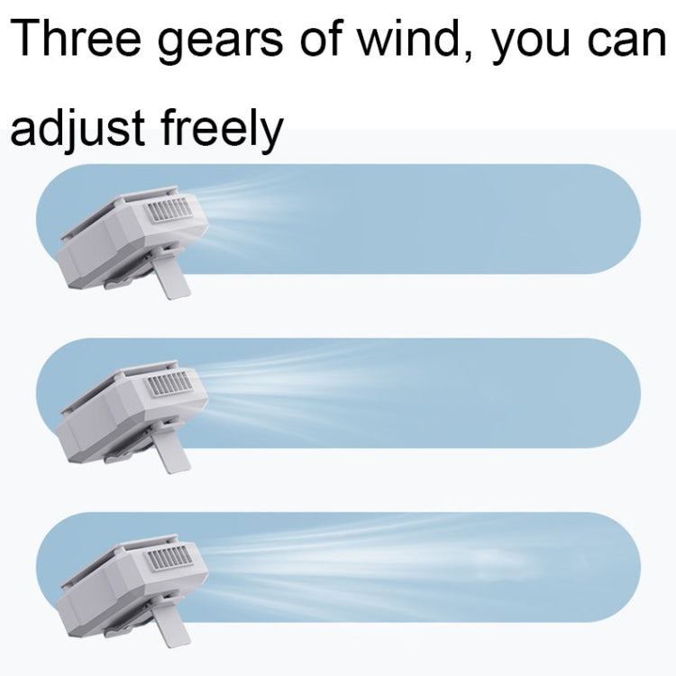 Outdoor Waist-mounted Lighting Fan with Power Function Multifunctional Bracket Hanging Neck Fan, DQ218 (White)