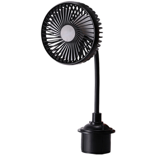 12V/24V High Wind Cooling USB Car Cup Holder Single Head Fan
