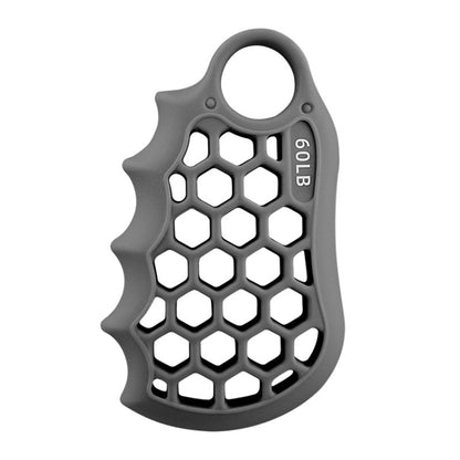 Honeycomb Elastic Finger Exerciser Hand Grip Strengthener Training Grip Ring, 60LB Gray