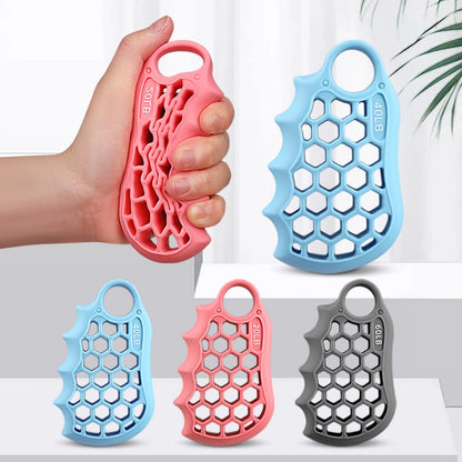 Honeycomb Elastic Finger Exerciser Hand Grip Strengthener Training Grip Ring, 60LB Gray