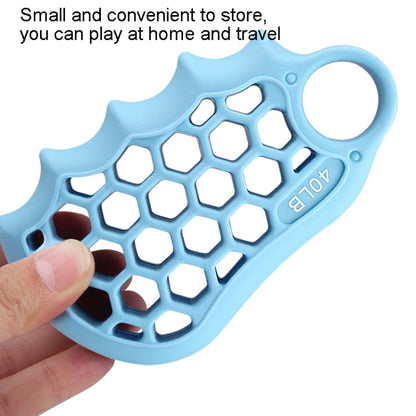 Honeycomb Elastic Finger Exerciser Hand Grip Strengthener Training Grip Ring, 60LB Gray