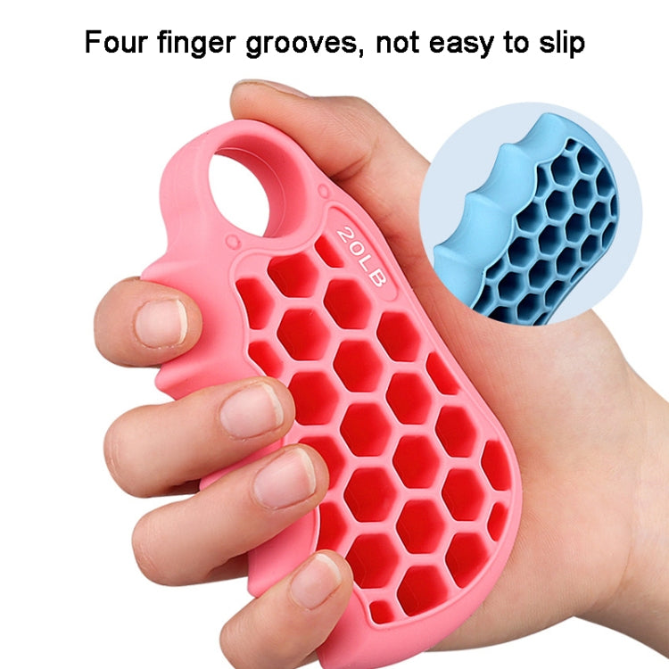 Honeycomb Elastic Finger Exerciser Hand Grip Strengthener Training Grip Ring, 60LB Gray