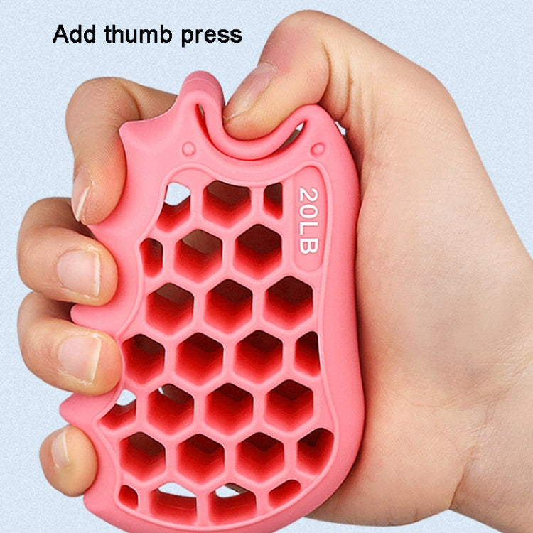 Honeycomb Elastic Finger Exerciser Hand Grip Strengthener Training Grip Ring, 60LB Gray