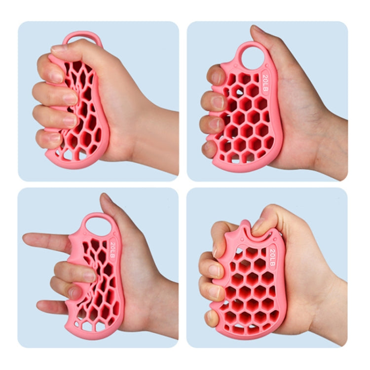 Honeycomb Elastic Finger Exerciser Hand Grip Strengthener Training Grip Ring, 60LB Gray