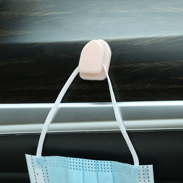 20pcs Mini Car Front Row Central Control Convenient Self-Adhesive Hook, Black, White, Pink, Lemon Yellow, Coffee