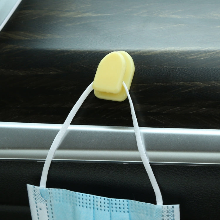 20pcs Mini Car Front Row Central Control Convenient Self-Adhesive Hook, Black, White, Pink, Lemon Yellow, Coffee