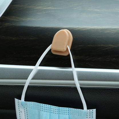 20pcs Mini Car Front Row Central Control Convenient Self-Adhesive Hook, Black, White, Pink, Lemon Yellow, Coffee