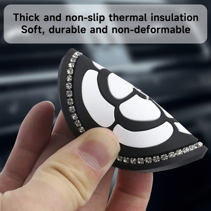 Car Water Cup Anti-skid Mat Door Slot Interior Modification Mat With diamond