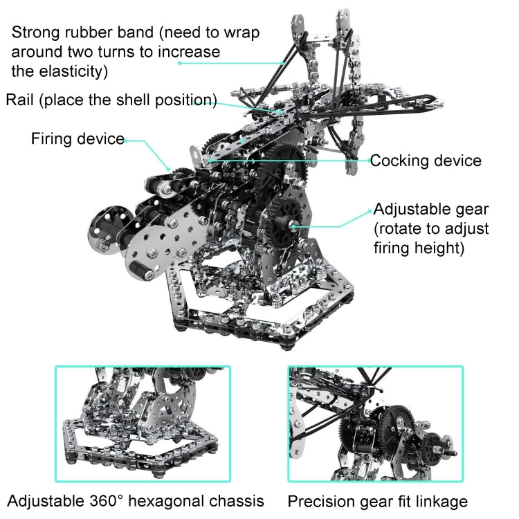 ZBToys 812pcs High Difficulty Metal Model Assembled Intelligence Hand Assembled Screwdriver Gear Transmission Mechanical Blocks