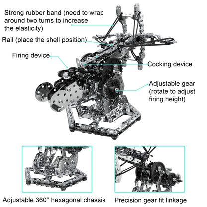 ZBToys 812pcs High Difficulty Metal Model Assembled Intelligence Hand Assembled Screwdriver Gear Transmission Mechanical Blocks