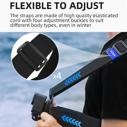TELESIN  Chest Strap Mount Waistcoat Belt  Mount For Action Camera, GP-UCS-001