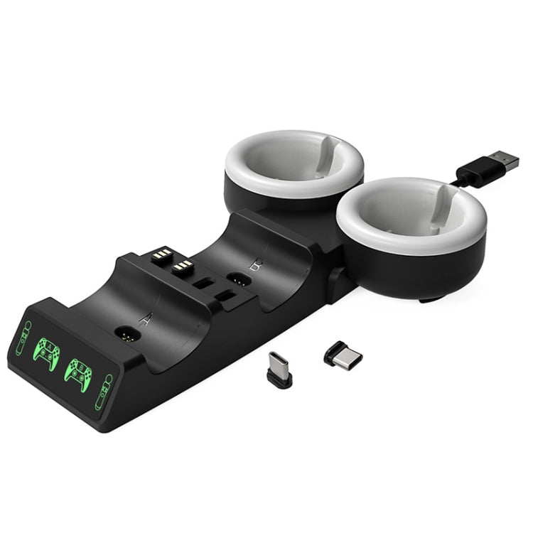 Iplay HBP-301 For PS5 / PS VR MOVE Controller Handle Dual Seat Charger 4 In 1 Charger, HBP-301