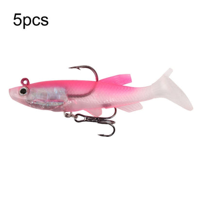 5pcs Roadrunner Soft Lures Leadheads Luminous Lures, Red White T Tail, Pink  T Tail, Blue  T Tail, Green  T Tail, Yellow  T Tail, White T Tail, Black T tail, Red Luminous Reel Tail, Blue Reel Tail, Green Reel Tail, Pink Reel Tail, Red Reel Tail...