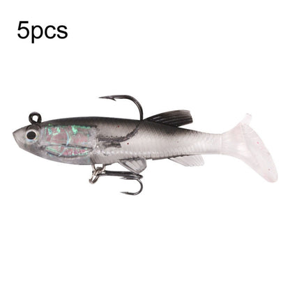 5pcs Roadrunner Soft Lures Leadheads Luminous Lures, Red White T Tail, Pink  T Tail, Blue  T Tail, Green  T Tail, Yellow  T Tail, White T Tail, Black T tail, Red Luminous Reel Tail, Blue Reel Tail, Green Reel Tail, Pink Reel Tail, Red Reel Tail...