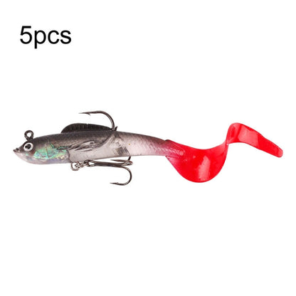 5pcs Roadrunner Soft Lures Leadheads Luminous Lures, Red White T Tail, Pink  T Tail, Blue  T Tail, Green  T Tail, Yellow  T Tail, White T Tail, Black T tail, Red Luminous Reel Tail, Blue Reel Tail, Green Reel Tail, Pink Reel Tail, Red Reel Tail...
