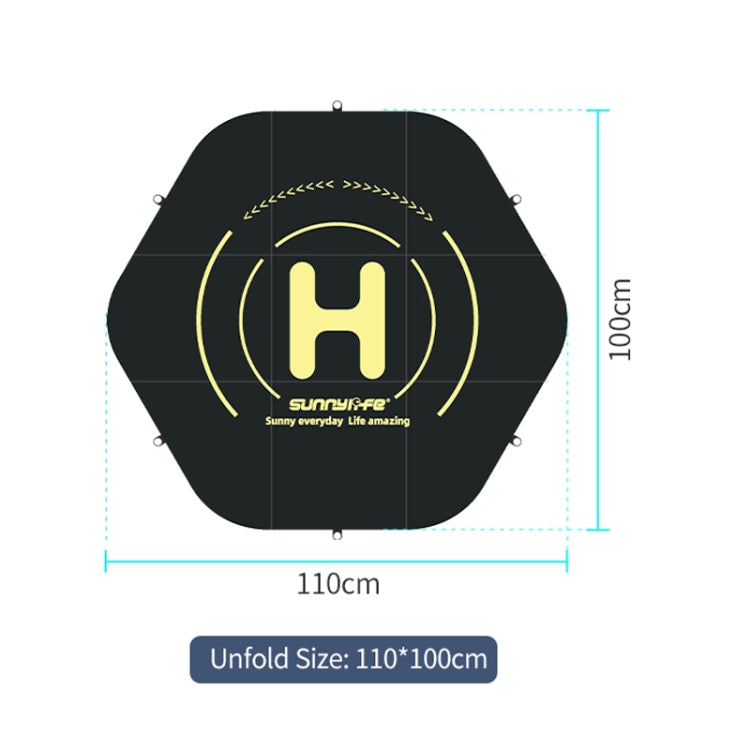 Sunnylife TJP10 110cm Hexagonal Double-Sided Folding With Ground Spikes Drone Universal Apron, 110cm