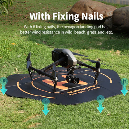 Sunnylife TJP10 110cm Hexagonal Double-Sided Folding With Ground Spikes Drone Universal Apron, 110cm