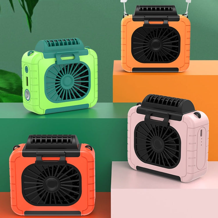 Outdoor Waist-Mounted Lighting Fan Multifunctional Bracket Hanging Neck Fan, F006, F006 (Pink), F006 (Yellow), F006 (Grass Green), F006 (Orange), F006 (Blue)