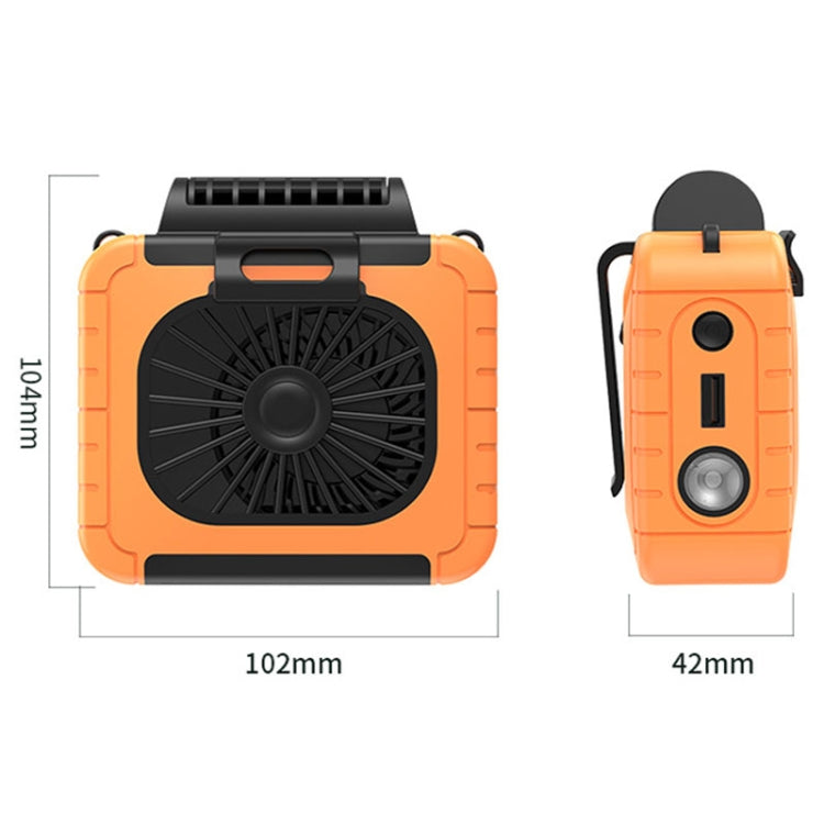 Outdoor Waist-Mounted Lighting Fan Multifunctional Bracket Hanging Neck Fan, F006, F006 (Pink), F006 (Yellow), F006 (Grass Green), F006 (Orange), F006 (Blue)