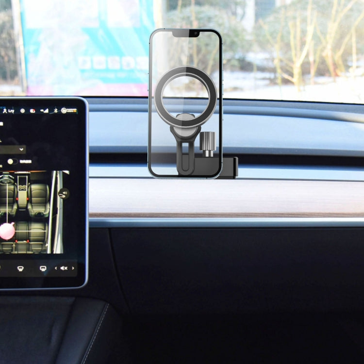 For Tesla Model 3/Y Air Vent Magnetic Mobile Phone Holder, With Magnetic Ring, Non-marking Base