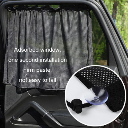 2pcs Car Curtain Sun Protection Mesh Suction Cup Sunshade