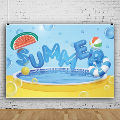 80x120cm Summer Pool Party Decoration Backdrop Swimming Ring Photography Background Cloth