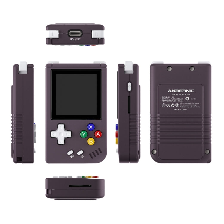 ANBERNIC RG Nano  1.54-Inch IPS Linux System Classic Pocket Retro Game Console, 64G 8000 Games, 128G 5000 Games