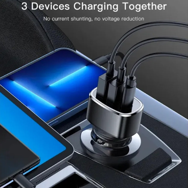 Yesido Y47 49W Double USB+Type-C/USB-C Port Car Fast Charger, Y47