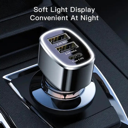 Yesido Y47 49W Double USB+Type-C/USB-C Port Car Fast Charger, Y47