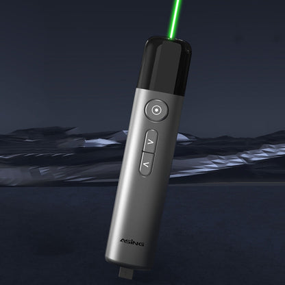 ASiNG LED LCD Screen High Power Bright Green Laser Pointer PPT Speech Instructions Page Presenter, A17