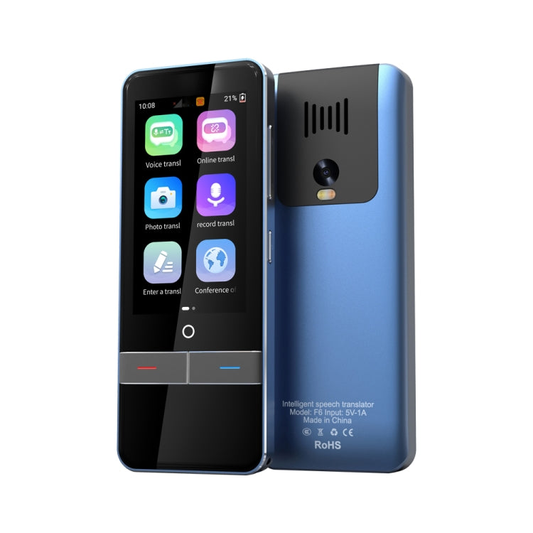 F6 Translation Machine 139 Languages Interpreted Online Translation 14 Camera Translator Recording Contemporary Interpretation, F6 (Black), F6 (Royal Blue)