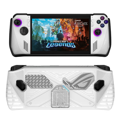 For Asus ROG Ally Game Console TPU Soft Cover With Holder Bracket, TPU Black, TPU White